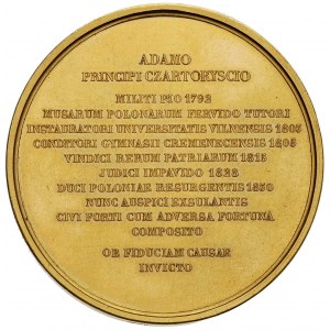 Adam Czartoryski - medal autorstwa Barre’a ofiarowany k...