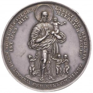 medal chrzcielny autorstwa Jana Buchheima, Aw: Chrystus...