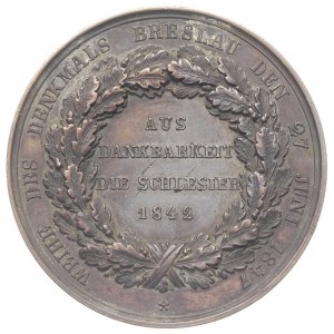 pomnik Fryderyka II we Wrocławiu 1847, medal autorstwa ...