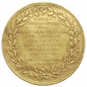 medal autorstwa Loosa na 50-tą rocznicę ślubu Aleksandr...