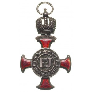 Srebrny Krzyż Zasługi 1849, srebro, punca wytwórcy H MA...