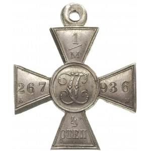 Krzyż Świętego Jerzego, 4. stopień, biały metal (Å - M)...