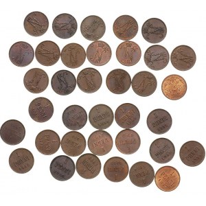 kolekcja 61 monet (42 miedziane i 19 srebrnych) z lat 1...