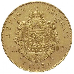 100 franków 1858 A, Paryż, Fr. 572, złoto 32.24 g