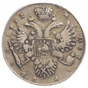 rubel 1732, Moskwa, (Kadaszewskij Dwor), Aw: Popiersie ...