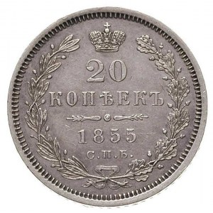 20 kopiejek 1855, Petersburg, Bitkin 346
