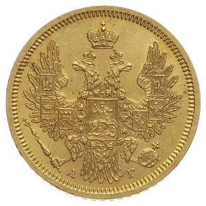 5 rubli 1856, Petersburg, Fr. 163, Bitkin 2, złoto 6.55...