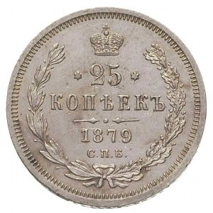25 kopiejek 1879, Petersburg, Bitkin 157, rzadkie
