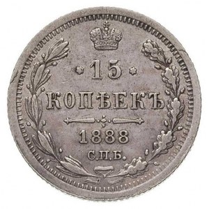 15 kopiejek 1888, Petersburg, Bitkin 121, bardzo rzadki...