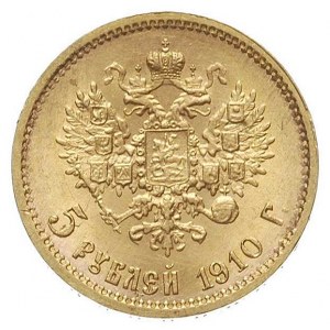 5 rubli 1910, Petersburg, Fr. 180, Bitkin 36 R, złoto 4...