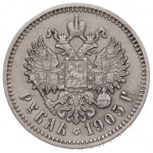 rubel 1905, Petersburg, Kazakow 295, Bitkin 59, rzadki