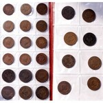 kolekcja 76 monet miedzianych 1/2, 1, 2, 3 i 5 kopiejek...