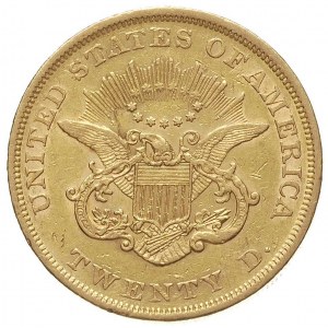20 dolarów 1852, Filadelfia, Fr. 169, złoto 33.33 g