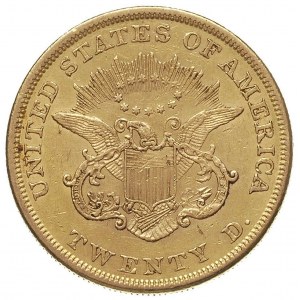 20 dolarów 1860, Filadelfia, Fr. 169, złoto 33.39 g