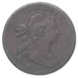 1 cent 1800, Filadelfia, Yeoman str. 82, ciemna patyna