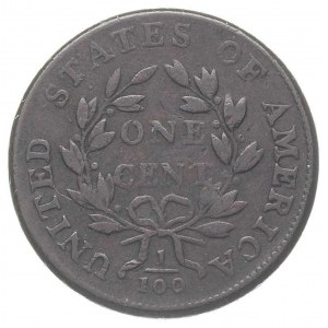 1 cent 1800, Filadelfia, Yeoman str. 82, ciemna patyna