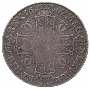 Karol II 1660-1685, korona 1662, Seaby 3350, patyna