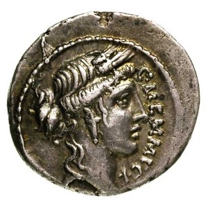 C. Memmius C.f. 56 pne, denar, Aw: Głowa Ceres, przed n...