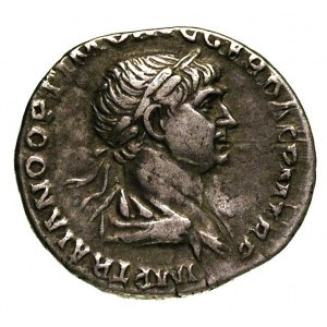 Trajan 98-117, denar, Aw: Głowa cesarza w prawo, Rw: Ko...