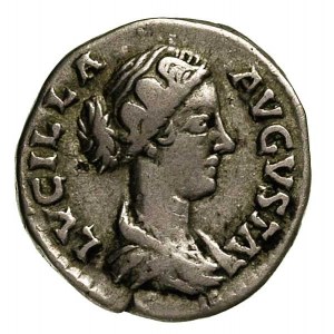 Lucilla - córka Marka Aureliusza, denar, Aw: Popiersie ...
