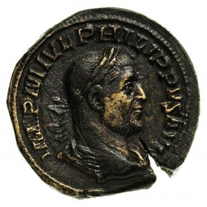 Filip I 244-249, sestercja, Aw: Popiersie w prawo, Rw: ...