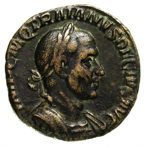 Trajan Decjusz 249-251, as, Aw: Popiersie w prawo, Rw: ...