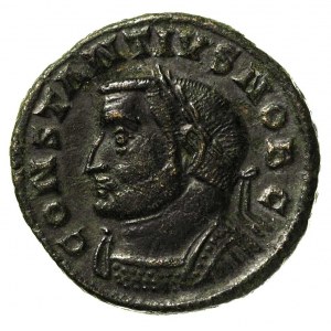 Konstancjusz I 293-306, folis, Aw: Popiersie w lewo, Rw...