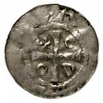 Otto III i Adelaida, denary, mennica nieznana, Aw: Krzy...