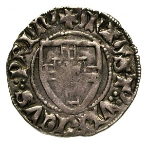 Ulryk von Jungingen 1407-1410, szeląg, Aw: Tarcza wielk...