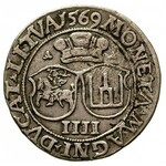 zestaw monet: czworak 1566, 1568 i 1569 oraz grosz na s...