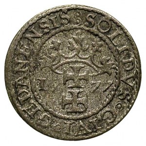 szeląg oblężniczy 1577, Gdańsk, moneta autorstwa K. Goe...