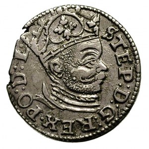 trojak 1585, Ryga, małe popiersie króla, Gerbaszewski 4...