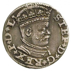 trojak 1586, Ryga, małe popiersie króla, Gerbaszewski 2...