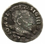 zestaw monet: trojak 1590 (rzadka odmiana z herbem Leli...