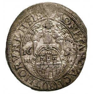 ort 1655, Toruń, T. 2, moneta wybita uszkodzonym stempl...