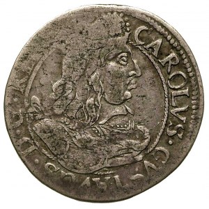 ort 1657, Elbląg, moneta okupacyjna - popiersie Karola ...