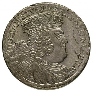 dwuzłotówka (8 groszy) 1753, Merseb. 1778, efraimek, ni...