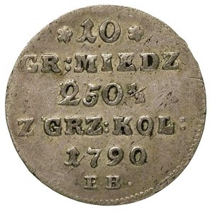 10 groszy miedzią 1790, Warszawa, Plage 235
