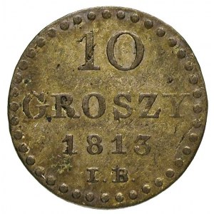 10 groszy 1813, Warszawa, Plage 103, patyna