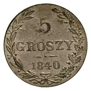 5 groszy 1840, Warszawa, Plage 140, Bitkin 1227, ładne