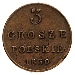 3 grosze polskie 1830, Warszawa, litery K - G pod orłem...