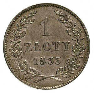 1 złoty 1835, Wiedeń, Plage 294, piękny egzemplarz