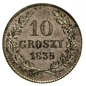 10 groszy 1835, Wiedeń, Plage 295, wyśmienity stan zach...