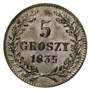 5 groszy 1835, Wiedeń, Plage 296, wyśmienity stan zacho...