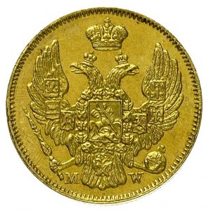 3 ruble = 20 złotych 1834, Warszawa, Plage 298, Bitkin ...