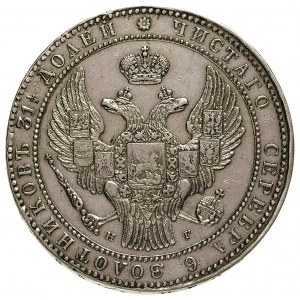 1 1/2 rubla = 10 złotych 1836, Petersburg, korona wysok...