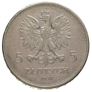 5 złotych 1932, Warszawa, Nike, Parchimowicz 114 e, bar...