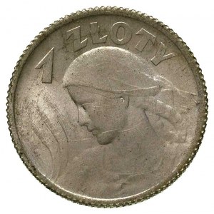 1 złoty 1924, Paryż, Parchimowicz 107 a, niewielkie rys...