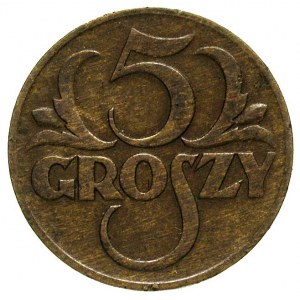 5 groszy 1934, Warszawa, Parchimowicz 103 f, rzadkie