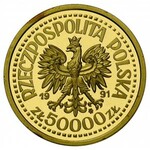 komplet złotych monet próbnych z Janem Pawłem II wydany...